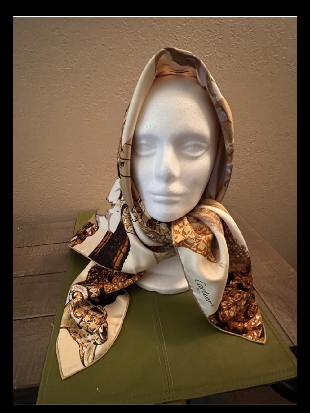 NEW Cartier Silk Scarf with Panther Design Box & Certification Included-Last One